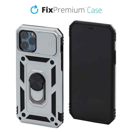 FixPremium - Caz CamShield pentru iPhone 12 & 12 Pro, alb