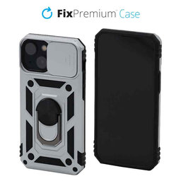 FixPremium - Caz CamShield pentru iPhone 13 mini, alb