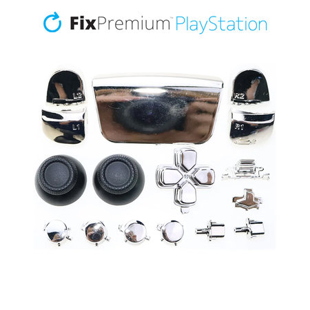 FixPremium - Luxury Elemente decorative pentru PS5 DualSense, argint