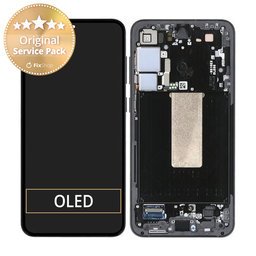 Samsung Galaxy S23 Plus S916B - Ecran LCD + Sticlă Tactilă + Ramă (Graphite) - GH82-30478E, GH82-30476E, GH82-30477E Genuine Service Pack