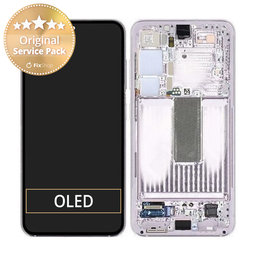 Samsung Galaxy S23 S911B - Ecran LCD + Sticlă Tactilă + Ramă (Lavender) - GH82-30481D, GH82-30480D Genuine Service Pack