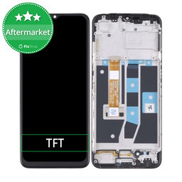 Oppo A16, A16s - Ecran LCD + Sticlă Tactilă + Ramă (Crystal Black) TFT