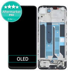 Realme 8 RMX3085 - Ecran LCD + Sticlă Tactilă + Ramă (Cyber Black) OLED