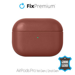 FixPremium - Piele Caz pentru AirPods Pro, maro