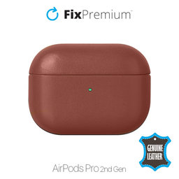 FixPremium - Piele Caz pentru AirPods Pro 2, maro