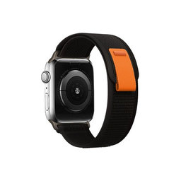 FixPremium - Curea Trail Loop pentru Apple Watch (42, 44, 45 & 49mm), negru