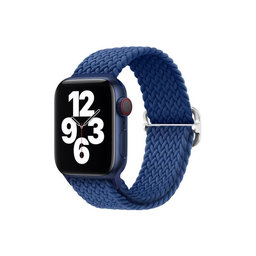 FixPremium - Curea Solo Loop pentru Apple Watch (42, 44, 45 & 49mm), dark blue