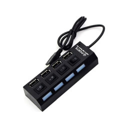 FixPremium - Hub USB cu comutator pentru 4 USB, negru