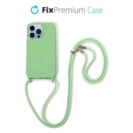 FixPremium - Silicon Caz cu String pentru iPhone 13 Pro Max, verde