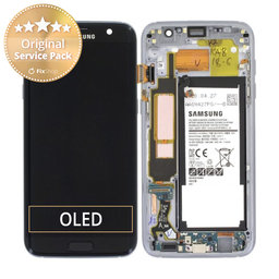 Samsung Galaxy S7 Edge G935F - Ecran LCD + Sticlă Tactilă + Ramă + Baterie (Black) - GH82-13359A Genuine Service Pack