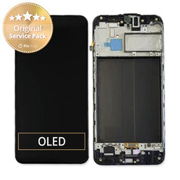 Samsung Galaxy M30 M305F - Ecran LCD + Sticlă Tactilă + Ramă (Black) - GH82-19347A, GH82-20624A Genuine Service Pack