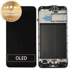 Samsung Galaxy M30 M305F - Ecran LCD + Sticlă Tactilă + Ramă (Black) - GH82-19347A, GH82-20624A Genuine Service Pack