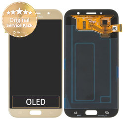 Samsung Galaxy A7 A720F (2017) - Ecran LCD + Sticlă Tactilă (Gold Sand) - GH97-19723B, GH97-19811B Genuine Service Pack