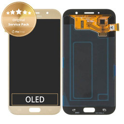 Samsung Galaxy A7 A720F (2017) - Ecran LCD + Sticlă Tactilă (Gold Sand) - GH97-19723B, GH97-19811B Genuine Service Pack