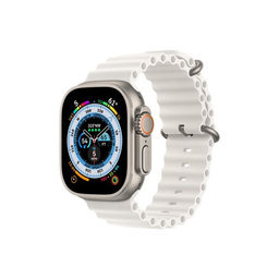 FixPremium - Curea Ocean Loop pentru Apple Watch (42, 44, 45 & 49mm), alb