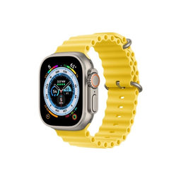 FixPremium - Curea Ocean Loop pentru Apple Watch (42, 44, 45 & 49mm), galben