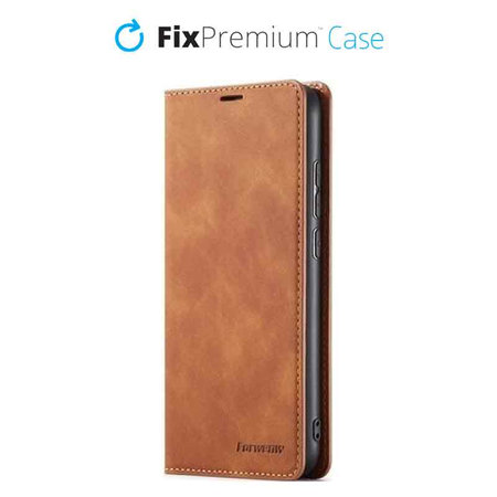 FixPremium - Caz Business Wallet pentru Samsung Galaxy S23 Ultra, maro