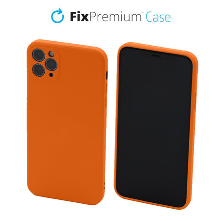 FixPremium - Caz Rubber pentru iPhone 11 Pro Max, portocale