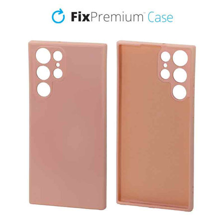 FixPremium - Caz Rubber pentru Samsung Galaxy S22 Ultra, portocale