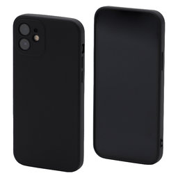 FixPremium - Caz Rubber pentru iPhone 12 & 12 Pro, negru