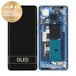 Motorola Edge 40 - Ecran LCD + Sticla Tactilă + Ramă (Lunar Blue) - 5D68C22671 Genuine Service Pack