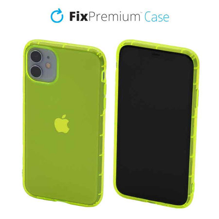 FixPremium - Caz Clear pentru iPhone 11, galben