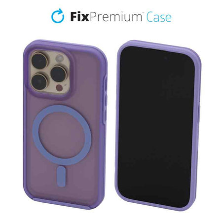 FixPremium - Caz Clear cu MagSafe pentru iPhone 14 Pro, violet