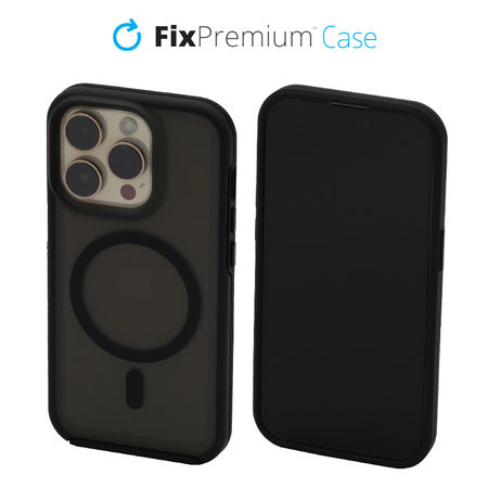 FixPremium - Caz Clear cu MagSafe pentru iPhone 14 Pro, frost black