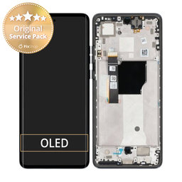 Motorola Edge 40 Neo XT2307 - Ecran LCD + Sticlă Tactilă + Ramă (Black Beauty) - 5D68C23158 Genuine Service Pack