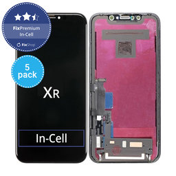 Apple iPhone XR - Ecran LCD + Sticlă Tactilă + Ramă In-Cell FixPremium (5 Pack)