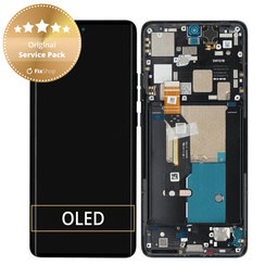 Motorola Edge 50 Pro - Ecran LCD + Sticla Tactilă + Ramă (Black Beauty) - 5D68C24092, 5D68C24322 Genuine Service Pack