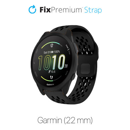 FixPremium - Curea universală din silicon pentru Garmin (22mm), negru