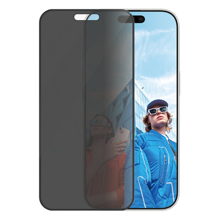 PanzerGlass - Geam Securizat UWF Privacy cu aplicatorul pentru iPhone 16 Pro, negru