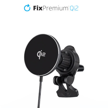 FixPremium - MagSafe Încărcător auto cu Qi2, negru