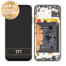 Huawei P40 lite - Ecran LCD + Sticlă Tactilă + Ramă + Baterie (Breathing Crystal) - 02353KFV Genuine Service Pack