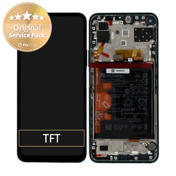 Huawei P40 Lite 5G - Ecran LCD + Sticlă Tactilă + Ramă + Baterie (Crush Green) - 02353SUP Genuine Service Pack