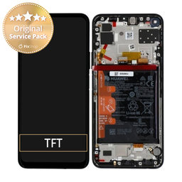 Huawei P40 Lite 5G - Ecran LCD + Sticlă Tactilă + Ramă + Baterie (Midnight Black) - 02353SUN, 02353NEU Genuine Service Pack