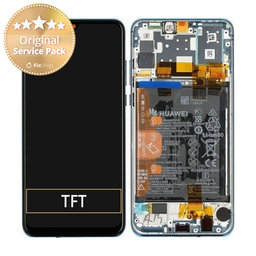 Huawei P30 Lite 2020 - Ecran LCD + Sticlă Tactilă + Ramă + Baterie (Peacock Blue) - 02353FQE, 02353DQS Genuine Service Pack