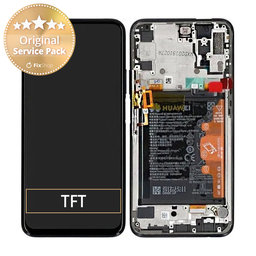 Huawei P Smart Pro - Ecran LCD + Sticlă Tactilă + Ramă (Black) - 02352YLP Genuine Service Pack