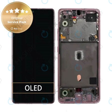 Samsung Galaxy A51 5G A516B - Ecran LCD + Sticlă Tactilă + Ramă (Prism Cube Pink) - GH82-23100C Genuine Service Pack