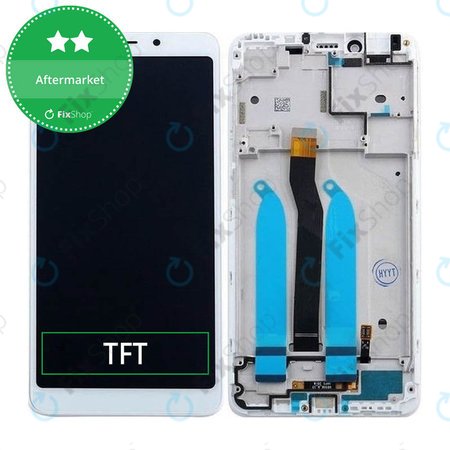 Xiaomi Redmi 6, Redmi 6A - Ecran LCD + Sticlă Tactilă + Ramă (White) TFT