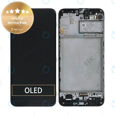 Samsung Galaxy M21 M215F - Ecran LCD + Sticlă Tactilă + Ramă (Black) - GH82-22509A, GH82-22836A, GH82-21266A, GH82-21265A Genuine Service Pack