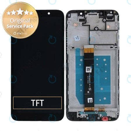 Motorola Moto E6 Play - Ecran LCD + Sticlă tactilă + Ramă (Steel Black) - 5D68C15720 Genuine Service Pack