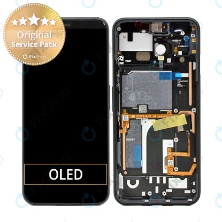 Google Pixel 4 - Ecran LCD + Sticlă Tactilă + Ramă (Just Black) - 20GF2BW0001 Genuine Service Pack