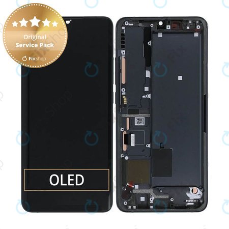 Xiaomi Mi Note 10, Mi Note 10 Pro - Ecran LCD + Sticlă Tactilă + Ramă (Midnight Black) - 56000300F400 Genuine Service Pack