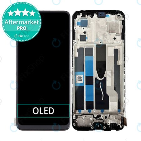 Oppo Reno 7 5G - Ecran LCD + Sticlă Tactilă + Ramă (Stary Black) OLED