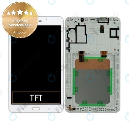 Samsung Galaxy Tab A 7.0 T280 (2016) - Ecran LCD + Sticlă Tactilă + Ramă (White) - GH97-18734B Genuine Service Pack