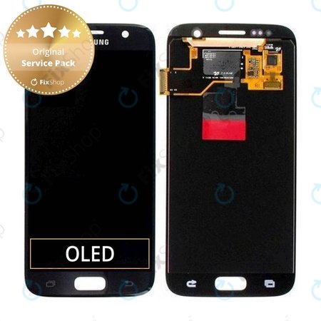 Samsung Galaxy S7 G930F - Ecran LCD + Sticlă Tactilă (Black) - GH97-18523A, GH97-18761A, GH97-18757A Genuine Service Pack