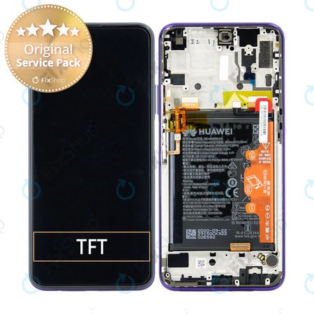 Huawei Honor 9X Pro - Ecran LCD + Sticlă Tactilă + Ramă + Baterie (Phantom Purple) - 02353AKK Genuine Service Pack