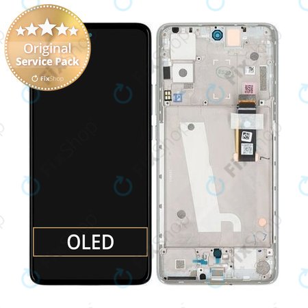 Motorola Edge 30 XT2203 - Ecran LCD + Sticlă Tactilă + Ramă (Supermoon Silver) - 5D68C20586 Genuine Service Pack